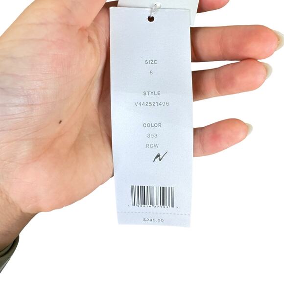 Vince NWT Corduroy Classic Chino Ragweed Tan Ankle Pants Simple Neutral Basic - Picture 7 of 10